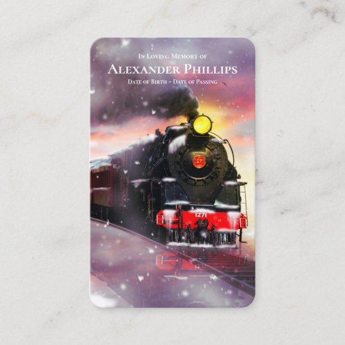 Prayer Cards  Railway Train Deluxe