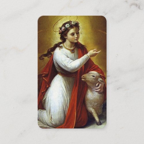 Prayer Cards  St Agnes of Rome 2