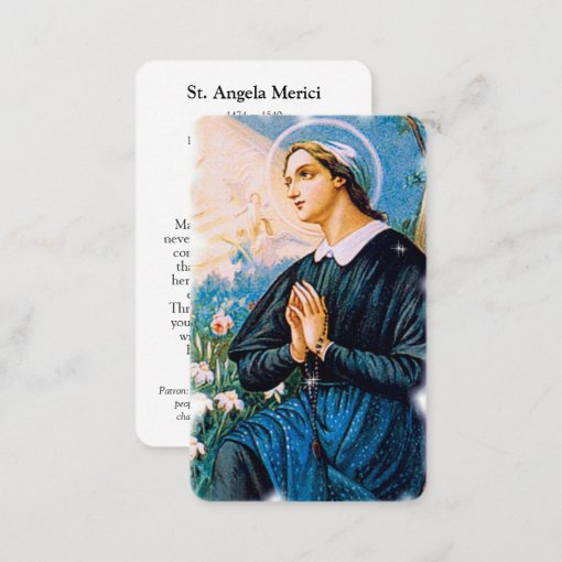 Prayer Cards | St Angela Merici | Zazzle