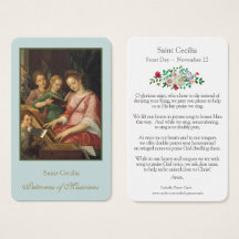 Prayer Cards | St. Cecilia 1