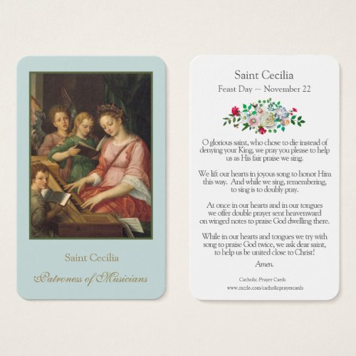 Prayer Cards  St Cecilia 1