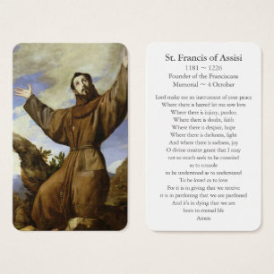 Prayer Cards St Francis of Assisi 01