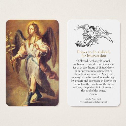 Prayer Cards  St Gabriel 1