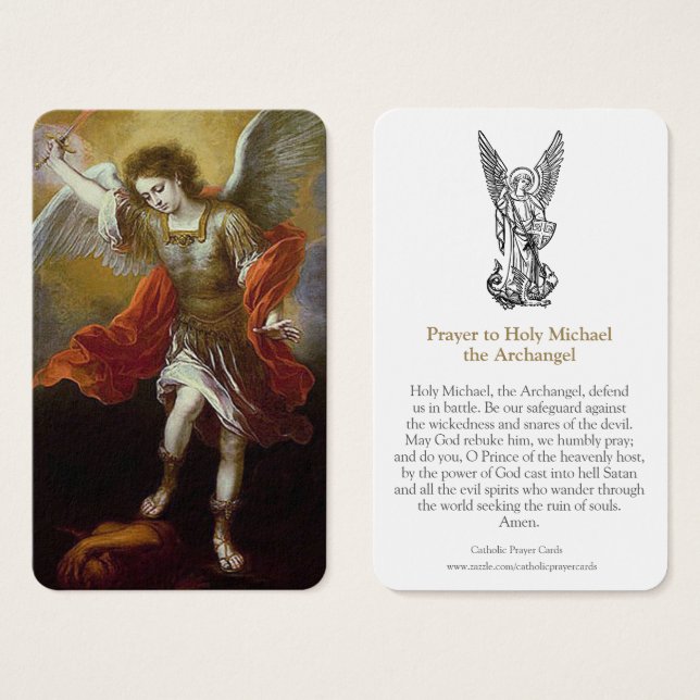 Prayer Cards | St. Michael 2 (Front & Back)
