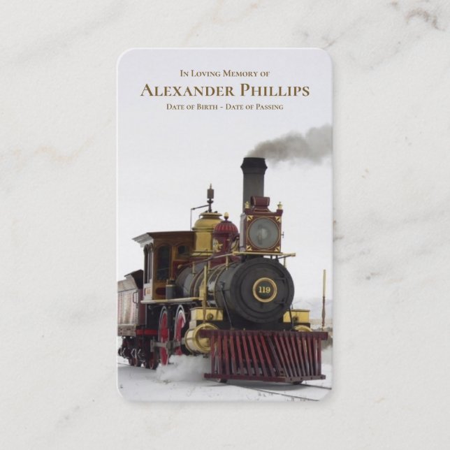 Prayer Cards | Steam Locomotive Deluxe (Front)