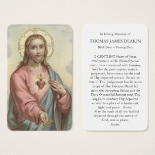 Prayer Cards Sweet Heart of Jesus