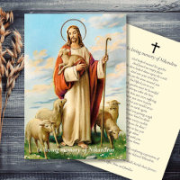 Prayer Cards Sympathy Thank You Good Shepherd