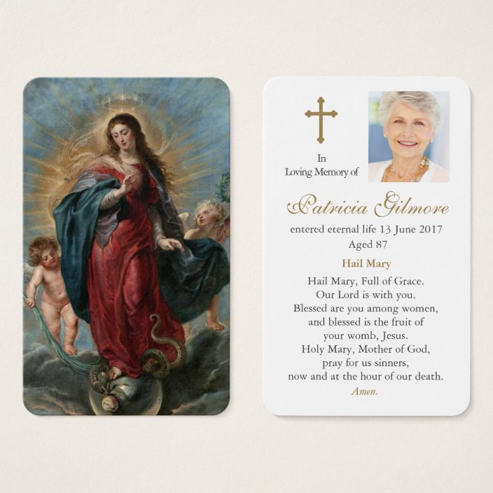 Prayer Cards | The Immaculate Conception | Zazzle.com