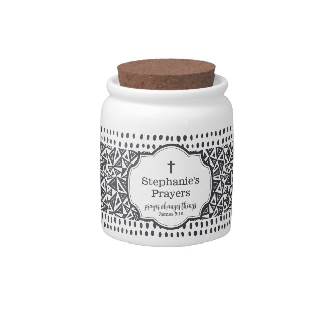 Prayer Changes Things Black Custom Prayer Jar (Front)