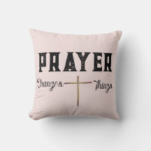 Prayer Changes Things Blush Pink with Cross