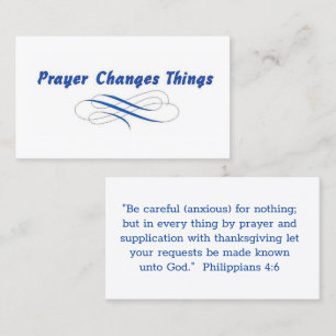 PRAYER Changes Things Business Card