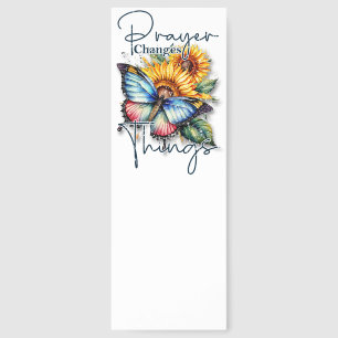 Prayer Changes Things Butterfly and Sunflower Bookmarks