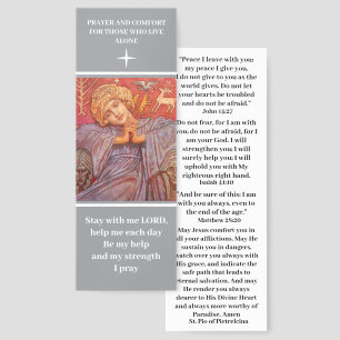 Prayer comfort for those who live alone bookmarks