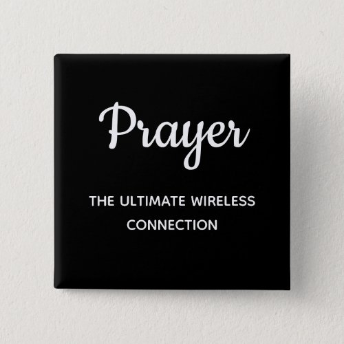 Prayer Cool Chalkboard Style Christian Typography Button