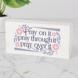 Prayer Decor Wooden Box Sign