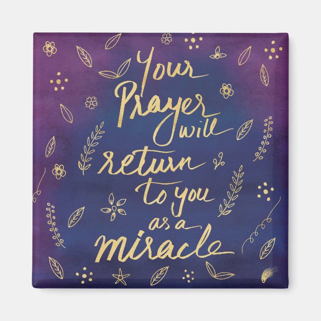 Prayer Faith Miracle Hope Affirmation  Magnet (Front)