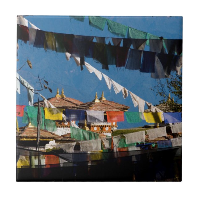 Prayer flags and chortens tile (Front)
