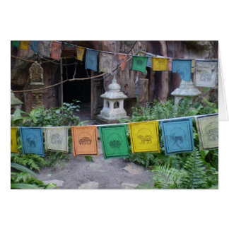 PRAYER FLAGS AT TEMPLE CARDS