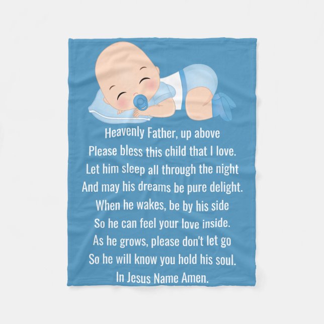 Prayer - Fleece Blanket, 60"x80" (Front)