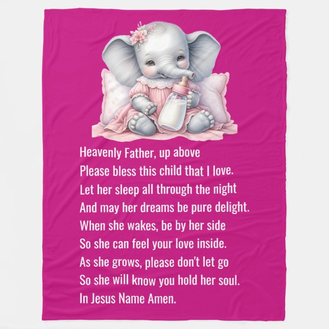 Prayer - Fleece Blanket, 60"x80" (Front)