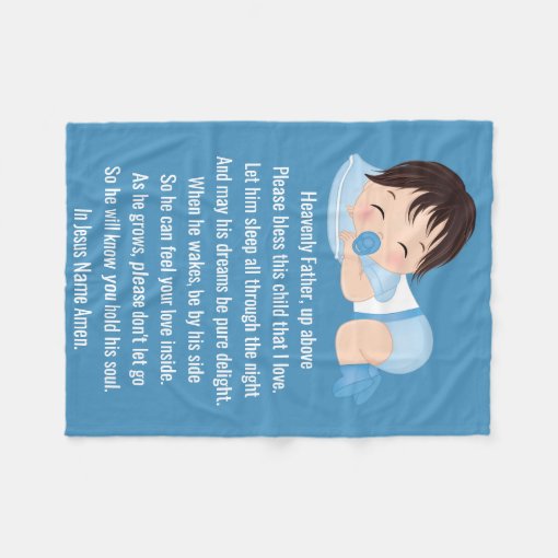 Prayer Fleece Blanket, 60"x80" Zazzle