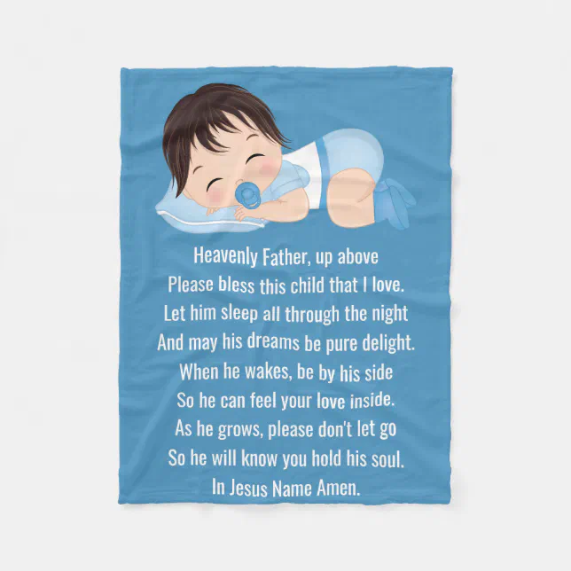 Prayer Fleece Blanket, 60"x80" Zazzle