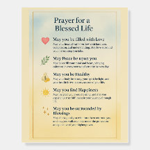 Prayer for a Blessed Life – Inspirational Foam Cor