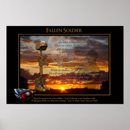 Prayer for a Fallen Soldier Poster