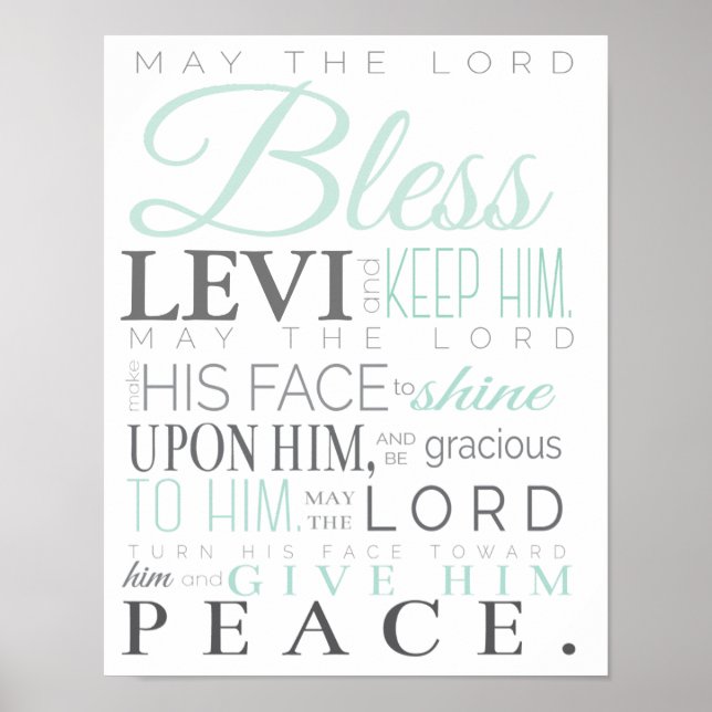 PRAYER FOR BABY BOY PRINT (Front)