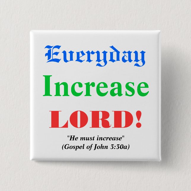 Prayer for Blessings Pinback Button (Front)