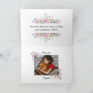 Prayer for Child Diagnosed with Cancer Card