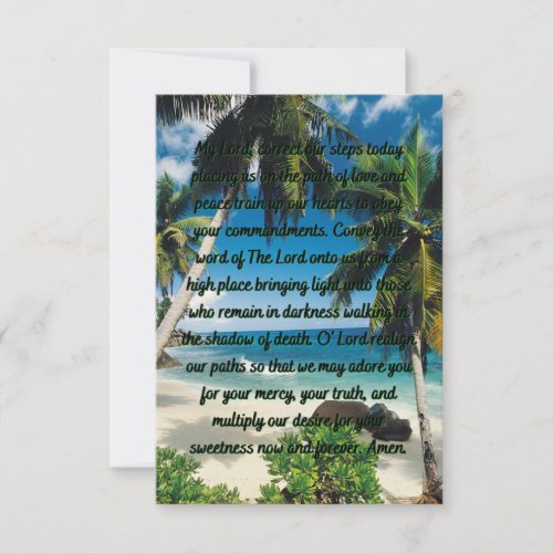 Prayer For Daily Righteousness Flat Greeting Card
