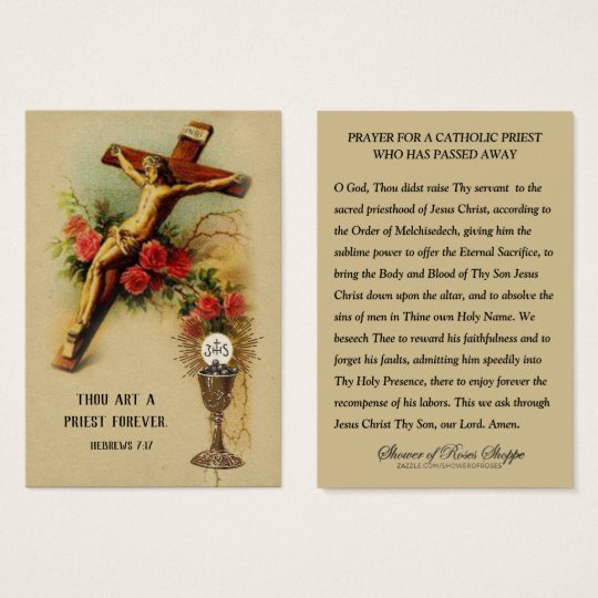 Prayer for Deceased Catholic Priest Funeral | Zazzle.com