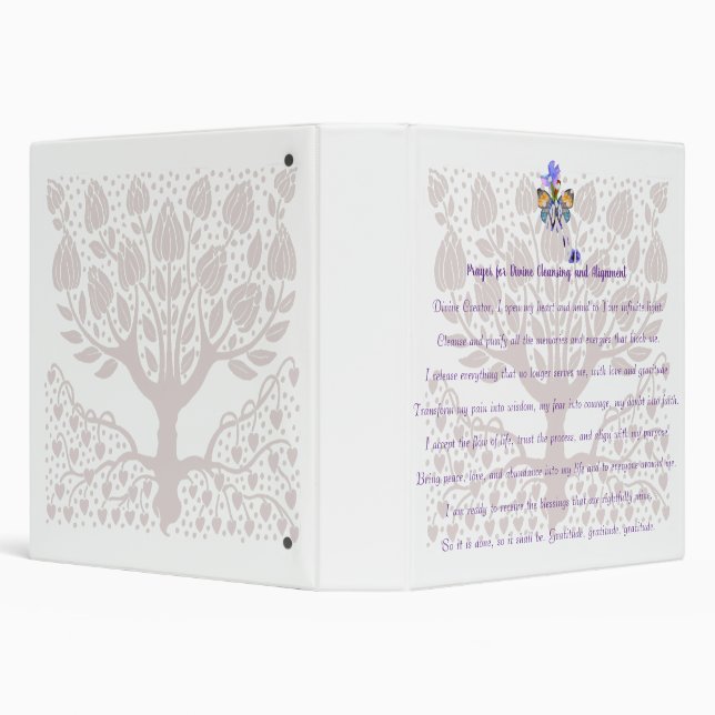Prayer for Divine Cleansing and Alignment 3 Ring Binder (Background)