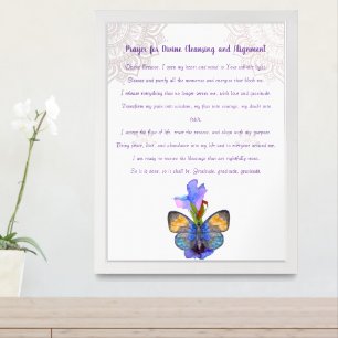 Prayer for Divine Cleansing and Alignment Framed Art