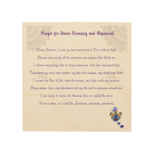 Prayer for Divine Cleansing and Alignment Wood Wall Art