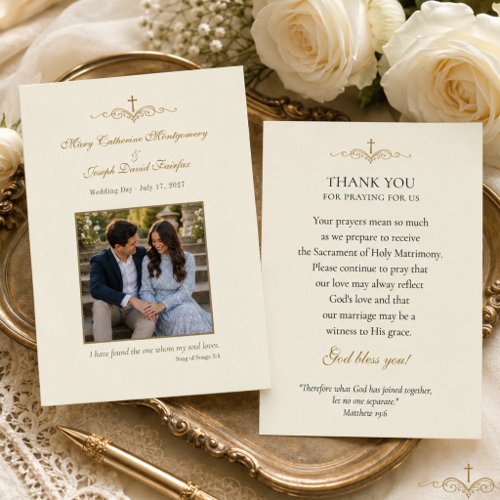 Prayer for Engaged Couples with Photo Enclosure Card