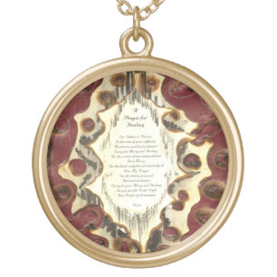 Prayer For Healing Gold Plated Necklace