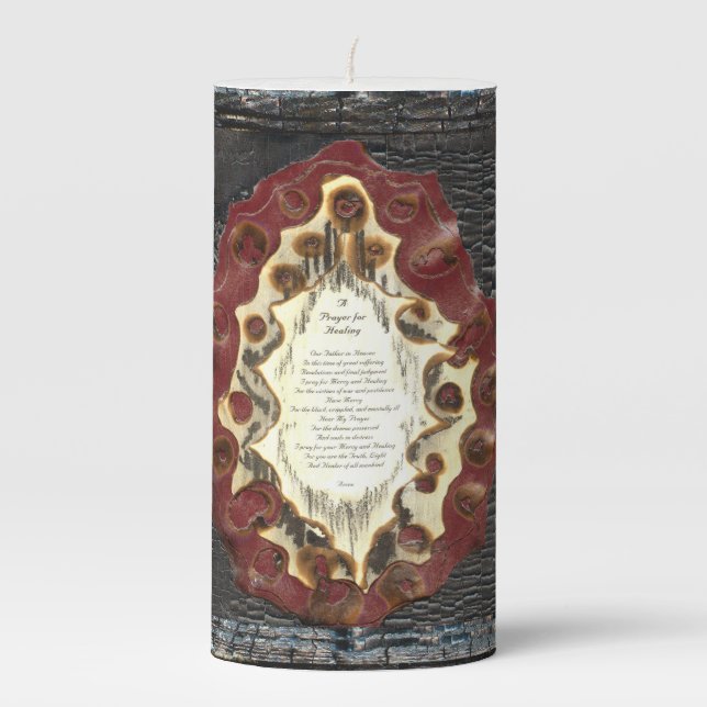 Prayer For Healing Pillar Candle (Front)