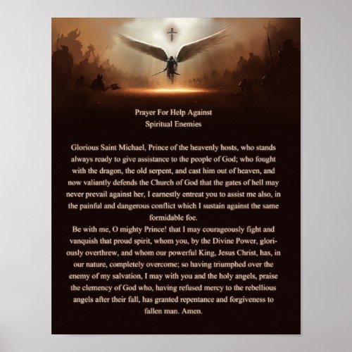 Prayer For Help Against Spiritual Enemies Poster