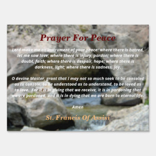 Prayer For Peace Sign