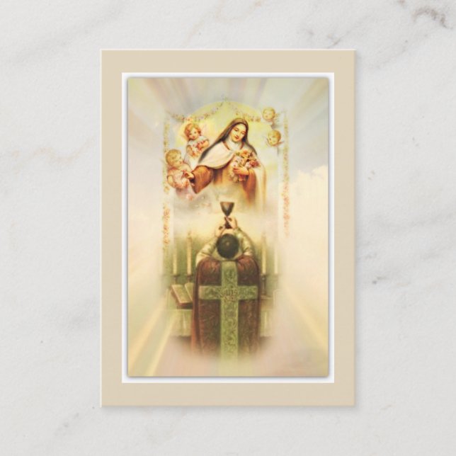 Prayer for Priests by St. Therese Holy Card (Front)