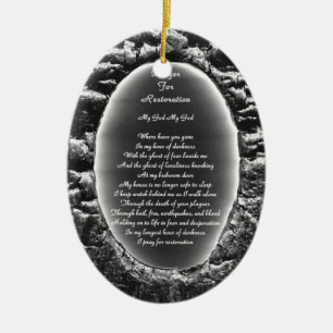 Prayer for Restoration Ceramic Ornament