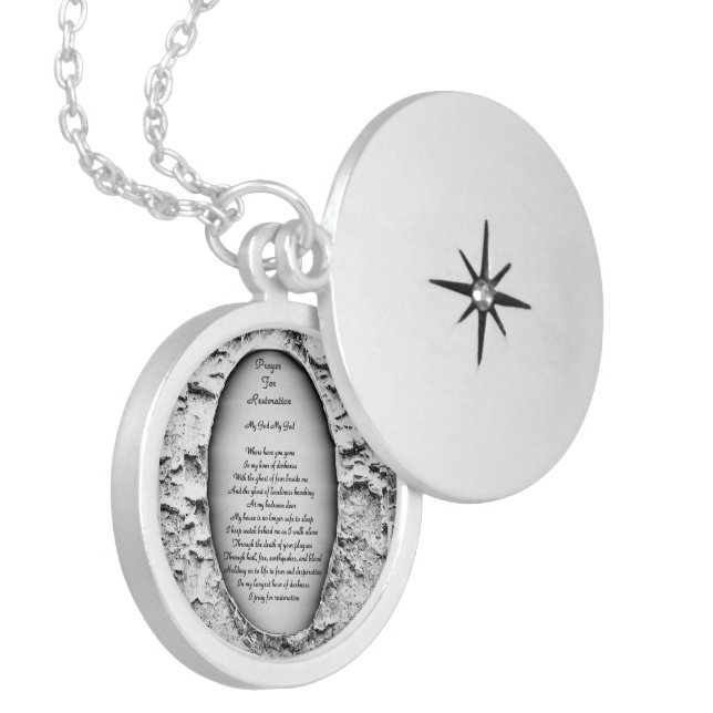 Prayer For Restoration Locket Necklace (Front Left)