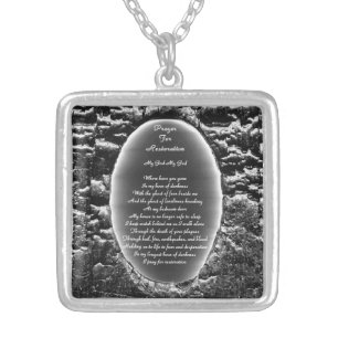 Prayer For Restoration Silver Plated Necklace