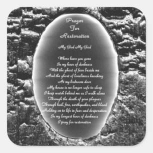 Prayer For Restoration Square Sticker