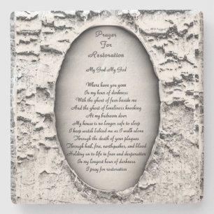 Prayer For Restoration Stone Coaster