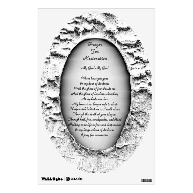 Prayer For Restoration Wall Decal (Front)