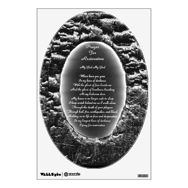 Prayer For Restoration Wall Sticker (Front)