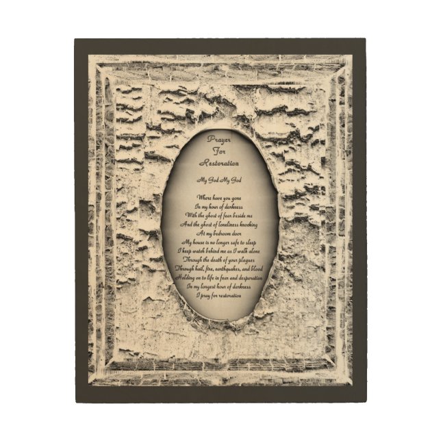 Prayer For Restoration Wood Wall Art (Front)